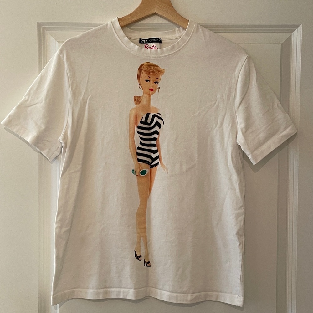 Zara White Barbie Tee